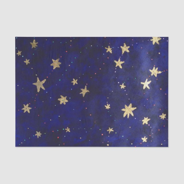 Papier de soie de soie de nuit étoilée (Recto)