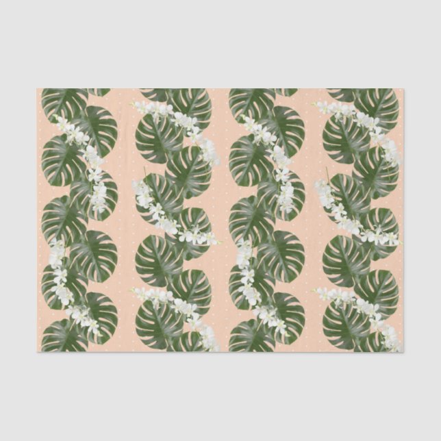 Papier de soie de soie de paume de Monstera HALPIN (Recto)