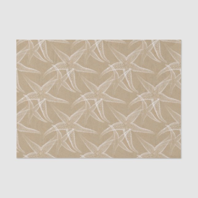 Papier de soie de soie de plage de sable d'étoiles (Recto)