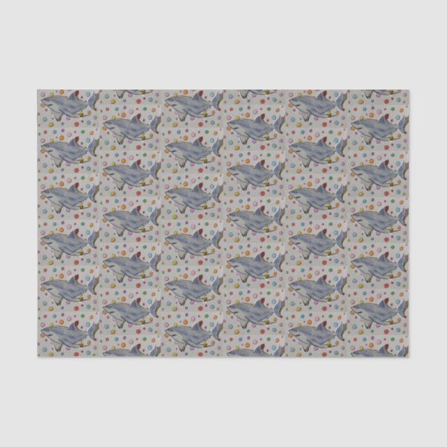 Papier de soie de soie de requin et de pois (Recto)