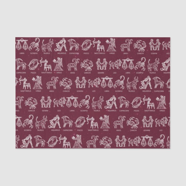 Papier de soie de soie de signe de zodiaque (Recto)