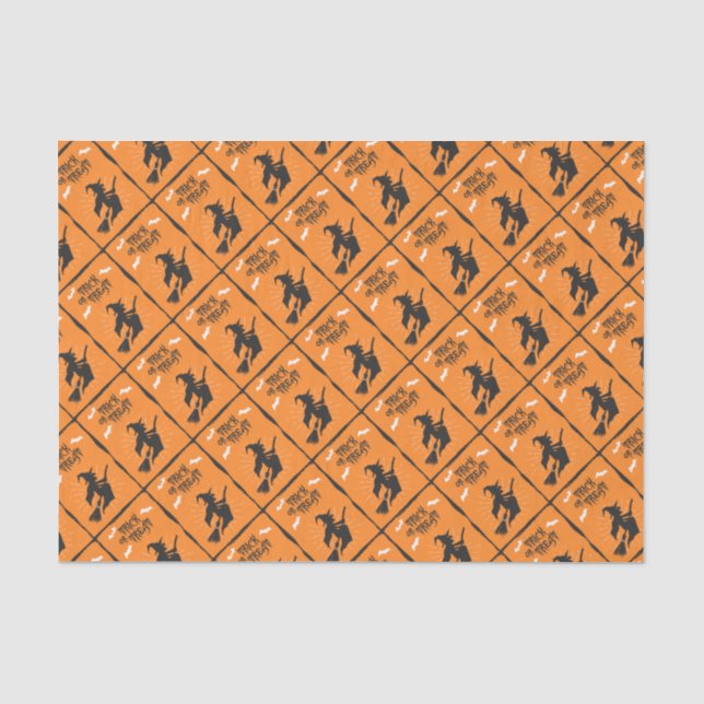 Papier de soie de soie de sorcière de Halloween (Recto)