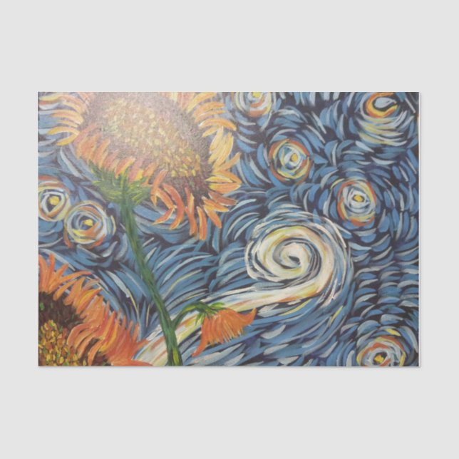 Papier de soie de soie de tournesols de danse (Recto)