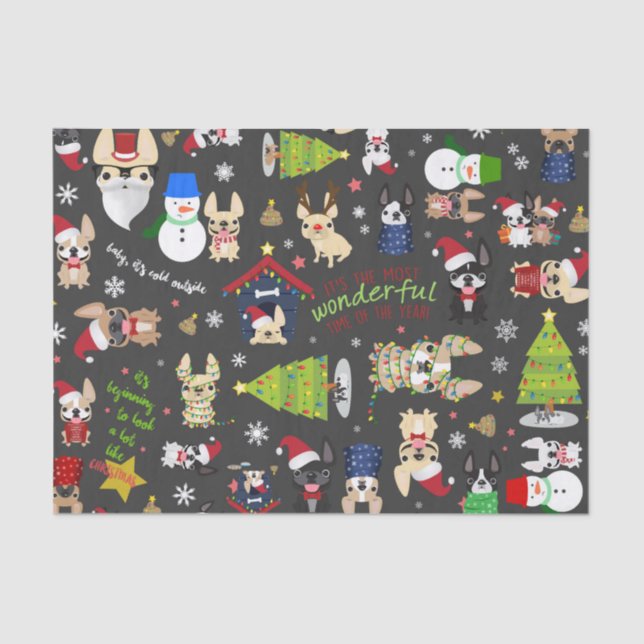 Papier de soie de soie de vacances de Noël de (Recto)