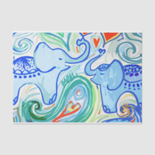 Papier de soie de soie d'éléphant de bébé de maman