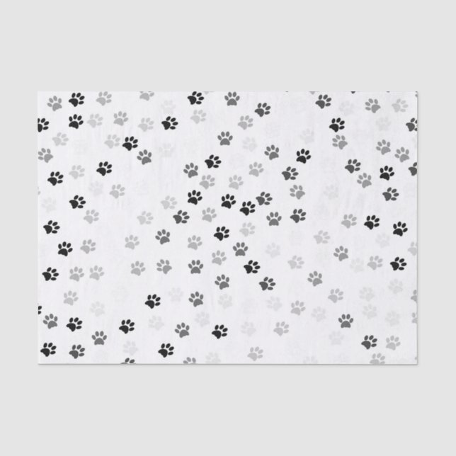 Papier de soie de soie d'empreintes de pattes pour (Recto)