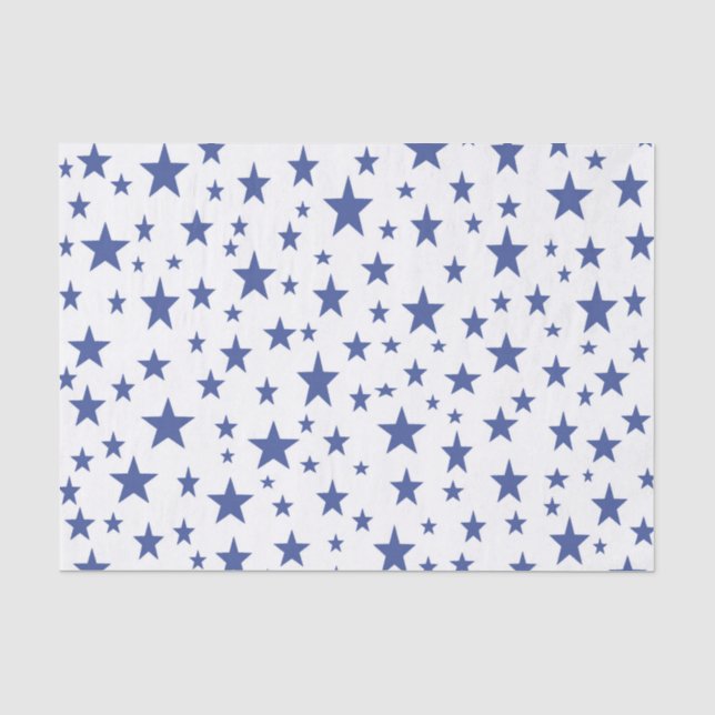 Papier de soie de soie d'étoiles bleues (Recto)