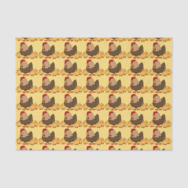 Papier de soie de soie d'illustration de poulet (Recto)