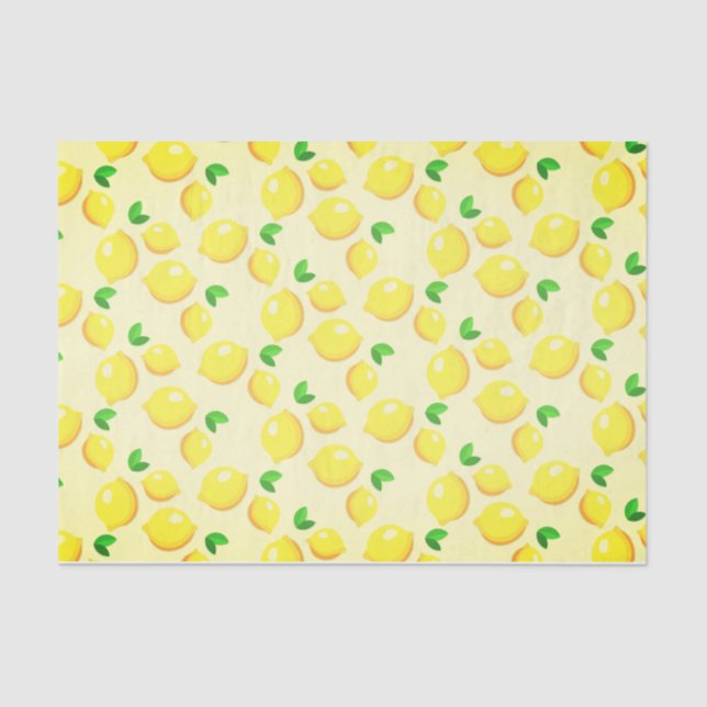Papier de soie de soie d'impression de citron (Recto)
