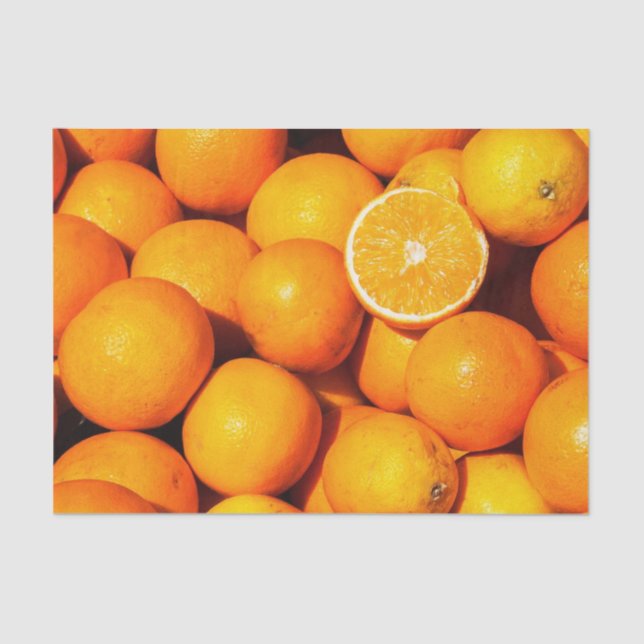 Papier de soie de soie d'oranges (Recto)