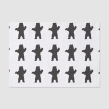 Papier de soie de soie d'ours noir