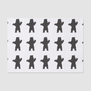 Papier de soie de soie d'ours noir
