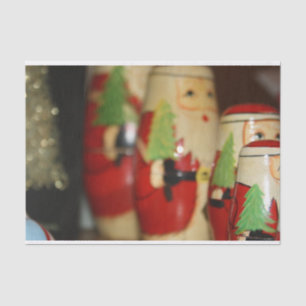 Papier de soie de soie du père noël