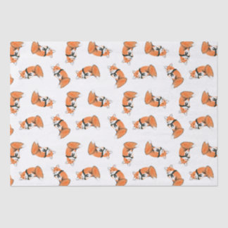 Papier de soie de soie en bois de Fox d'insigne