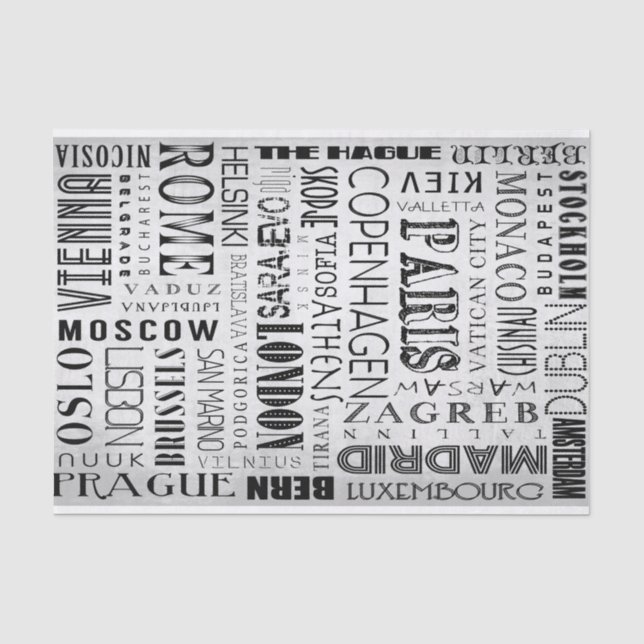 Papier de soie de soie européen de typographie de (Recto)