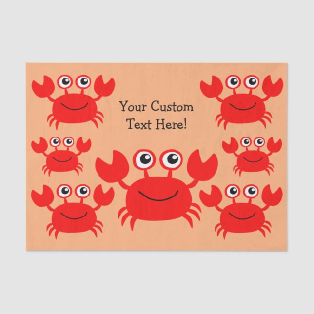 Papier de soie de soie fait sur commande de crabe (Recto)