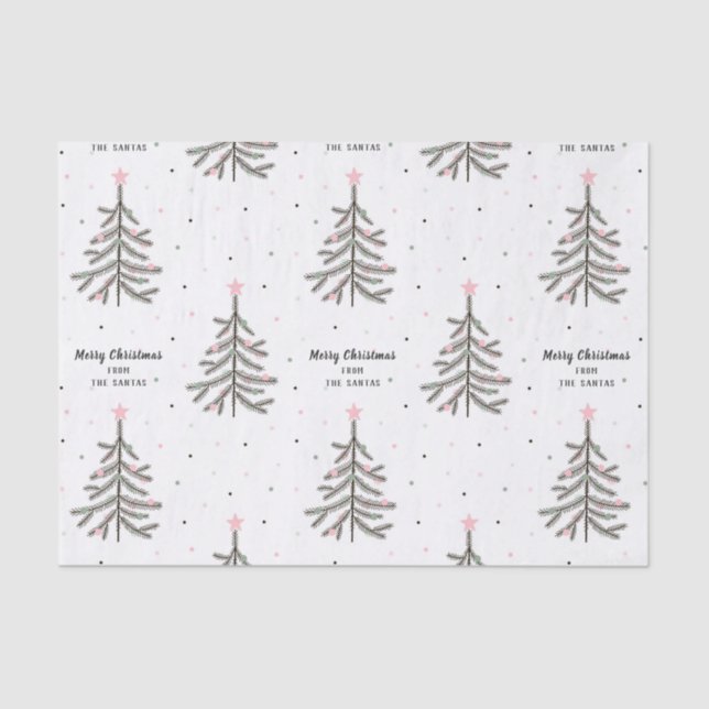 Papier de soie de soie fait sur commande de Noël (Recto)