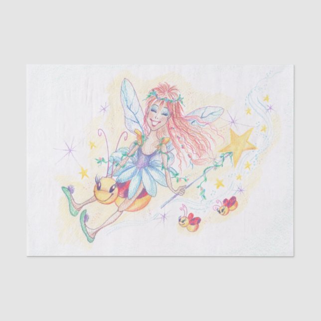 Papier de soie de soie féerique heureux (Recto)
