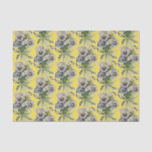 Papier de soie de soie floral victorien élégant