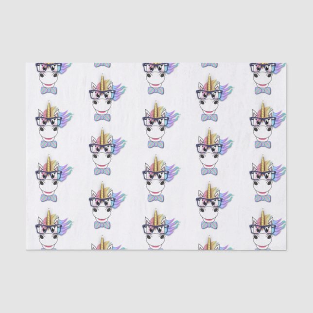 Papier de soie de soie frais de licorne (Recto)
