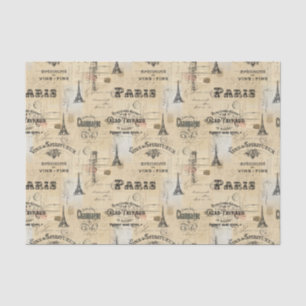 Papier de soie de soie français de cartes postales