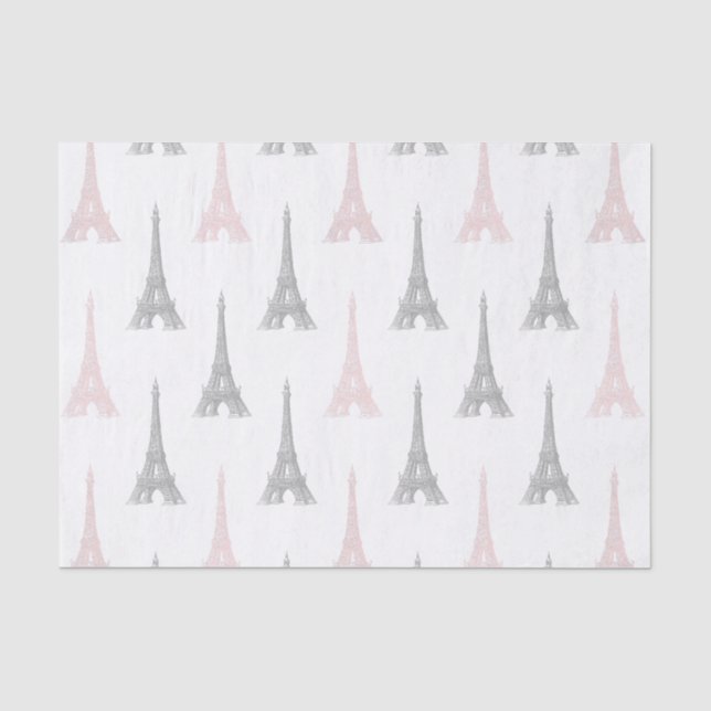 Papier de soie de soie gris rose blanc de Tour (Recto)