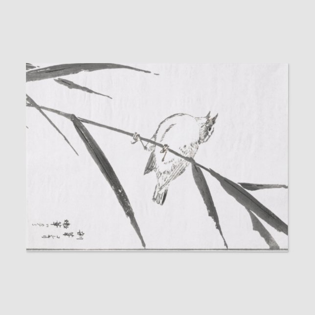 Papier de soie de soie JAPONAIS de MOINEAU (Recto)
