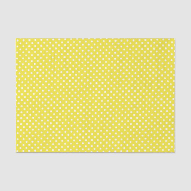 Papier de soie de soie jaune de motif de point de (Recto)