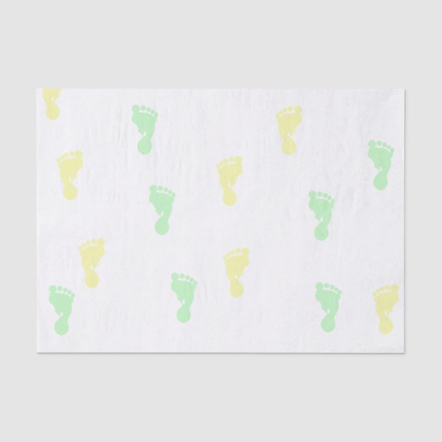Papier de soie de soie jaune et vert des (Recto)
