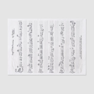 Papier de soie de soie manuscrit de musique de