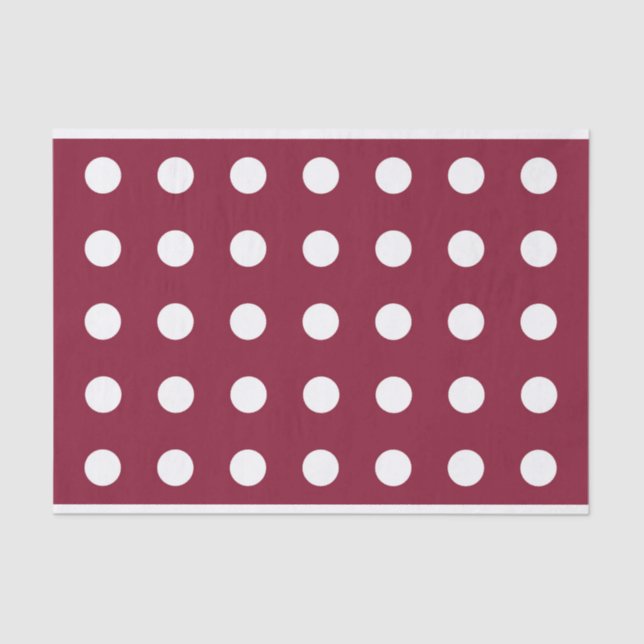 Papier de soie de soie marron avec le pois blanc (Recto)