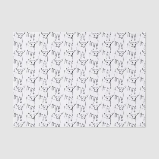 Papier de soie de soie mignon d'enfant de chèvre (Recto)