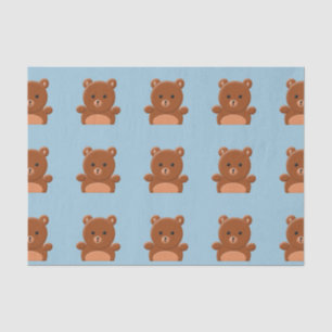 Papier de soie de soie mignon d'ours de nounours