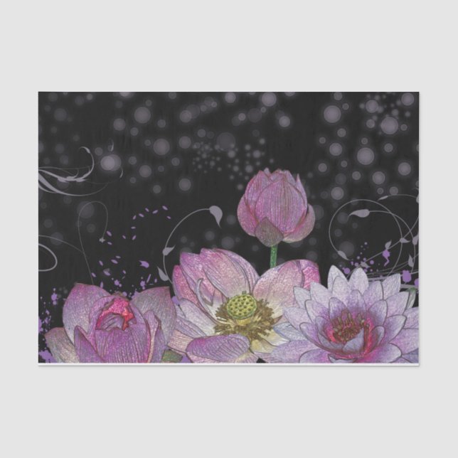 Papier de soie de soie mystique du lotus 10lb, (Recto)