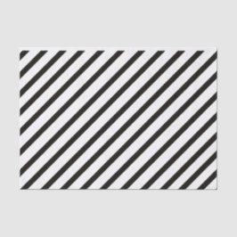Papier de soie de soie noir de rayure