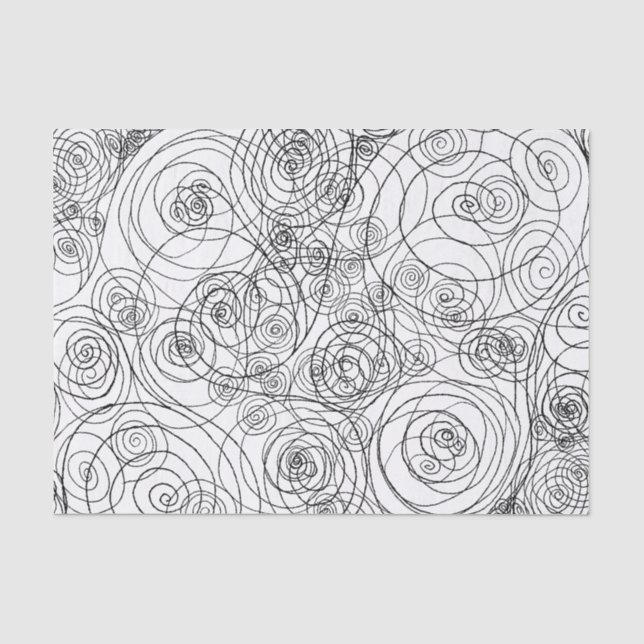 Papier de soie de soie noir et blanc d'art de (Recto)