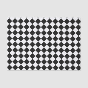 Papier de soie de soie noir et blanc de harlequin