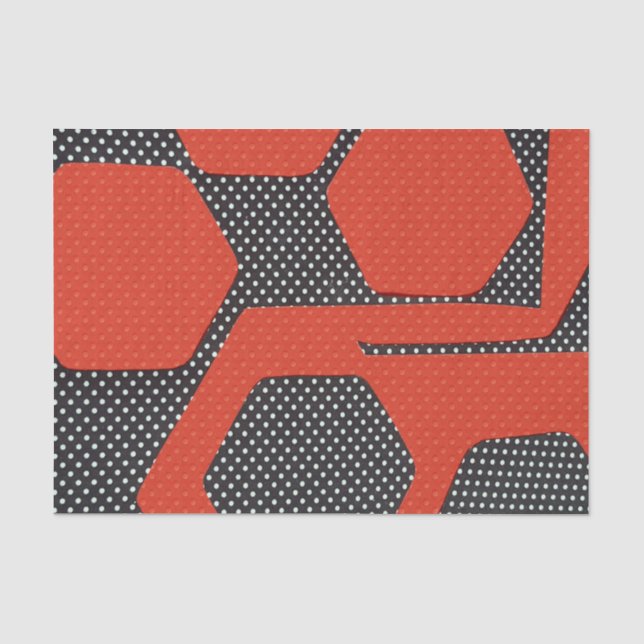 PAPIER DE SOIE DE SOIE NOIR ROUGE D'ABRÉGÉ SUR (Recto)