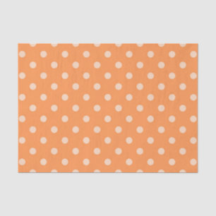 Papier de soie de soie orange de point de polka