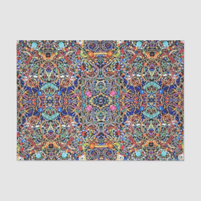 Papier de soie de soie orné de bijoux du (Recto)