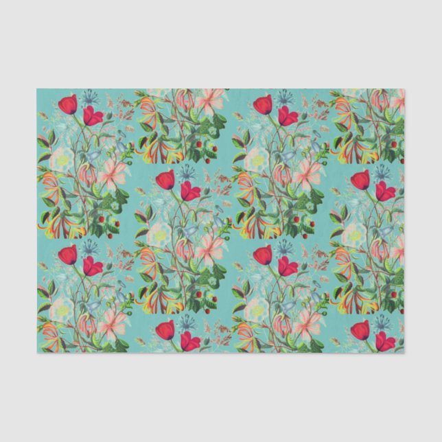 Papier de soie de soie PERSONNALISABLE de FLEUR (Recto)