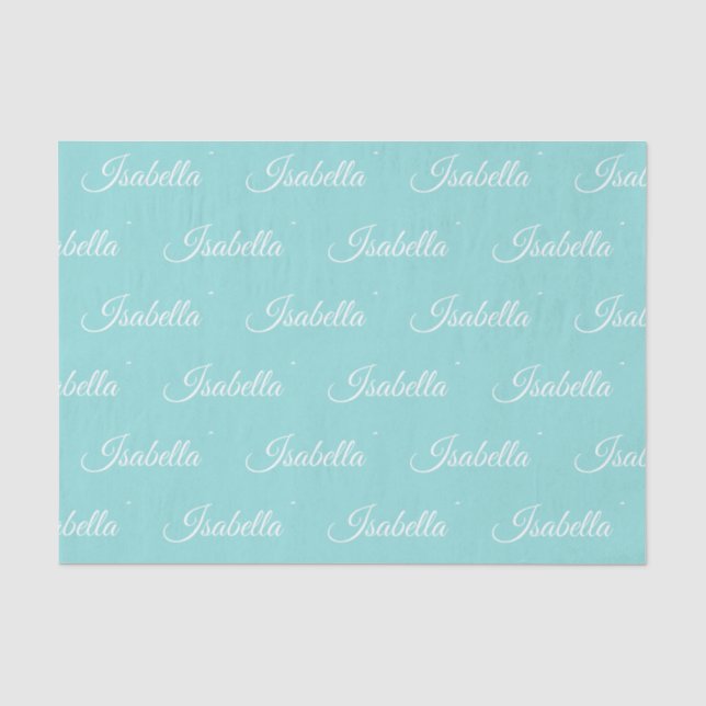 Papier de soie de soie personnalisé par bleu (Recto)