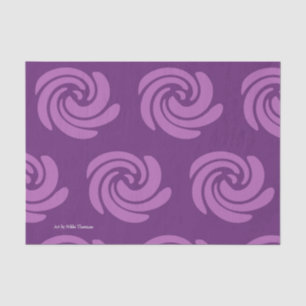Papier de soie de soie pourpre de remous