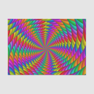 Papier de soie de soie psychédélique de spirale