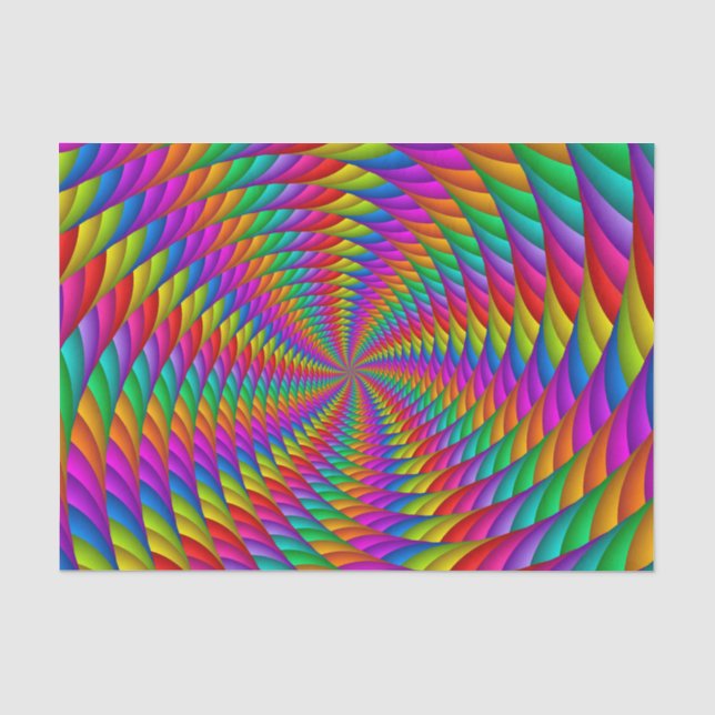 Papier de soie de soie psychédélique de spirale (Recto)