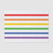 Papier de soie de soie rayé d'arc-en-ciel