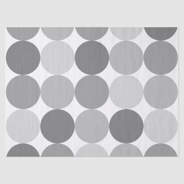 Papier de soie de soie rond gris de motif de (Recto)