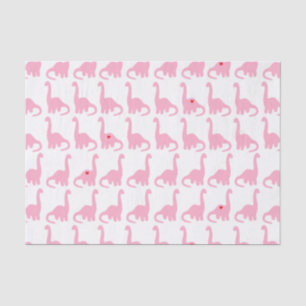 Papier de soie de soie rose de dinosaure