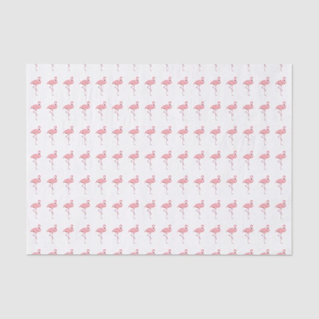 Papier de soie de soie rose de motif de Flamant (Recto)