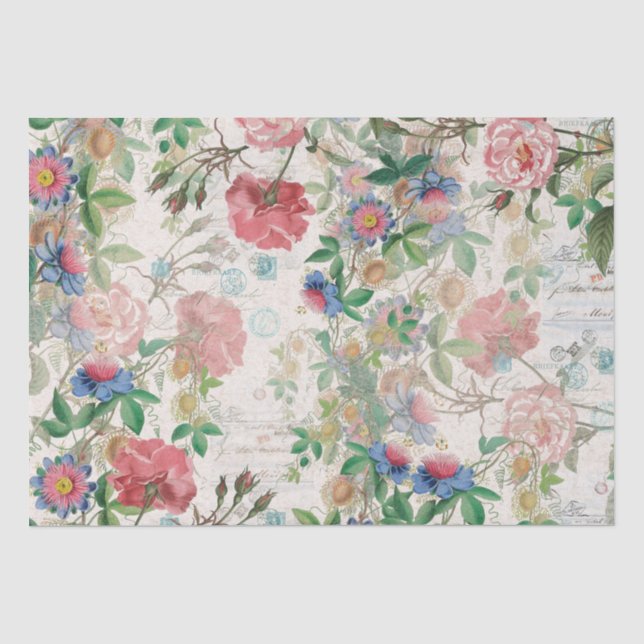 Papier de soie de soie rose de Passionflower (Recto)